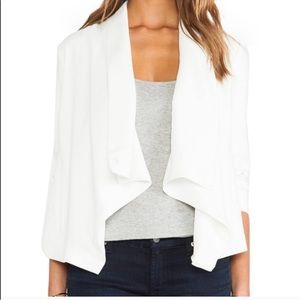 Jack by BB Dakota white crepe draped blazer